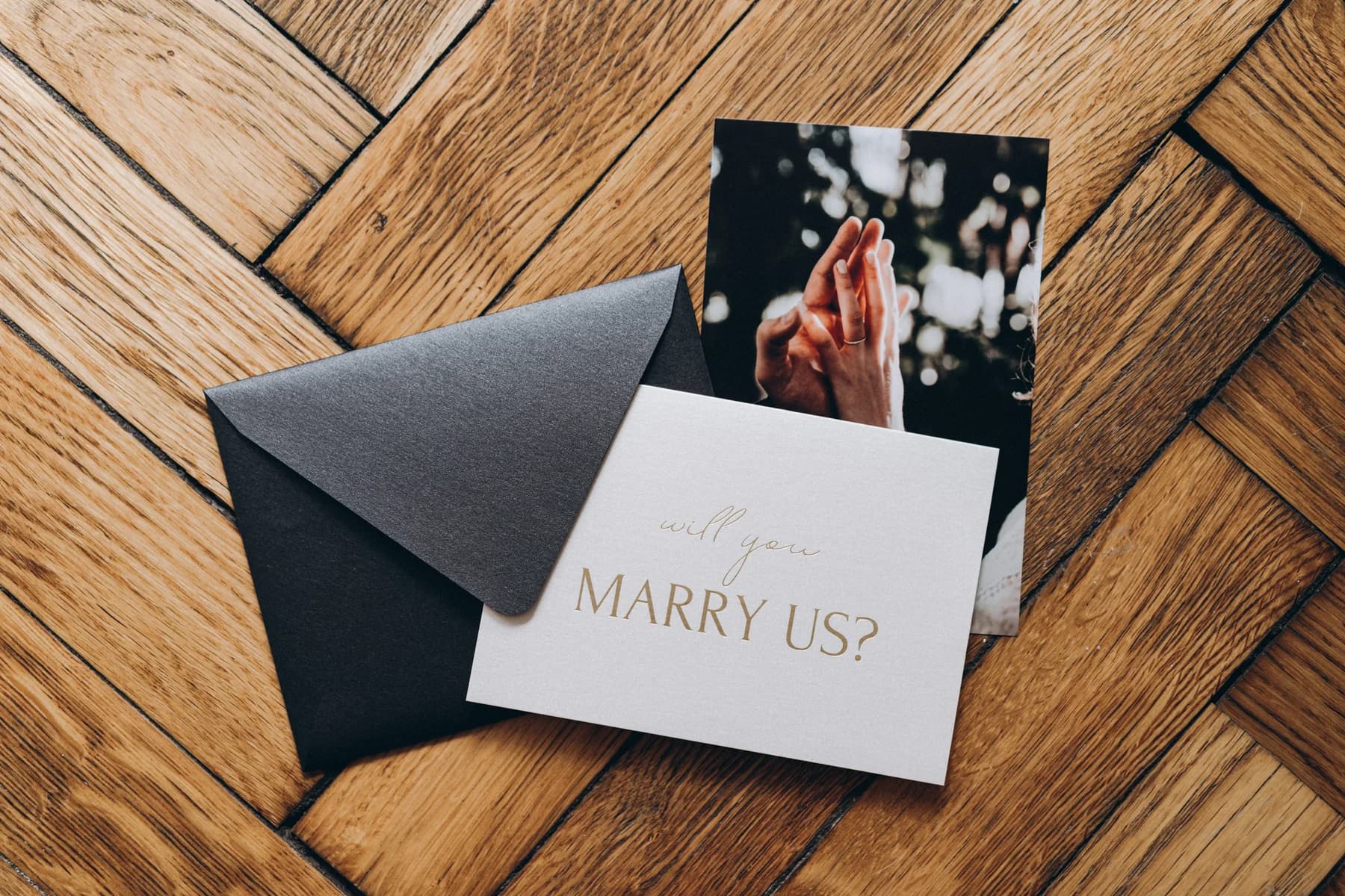 Elegant invitation on a table